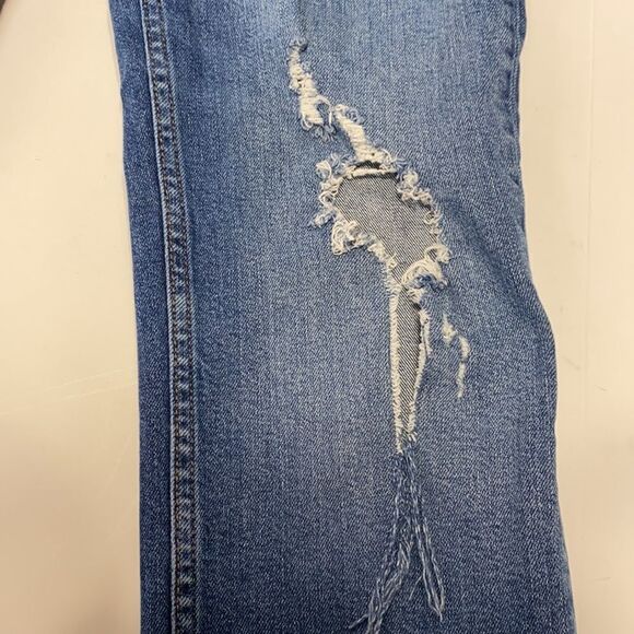 We The Free People Heart & Soul High -Rise Slim Straight Leg Distressed Jeans 28 - Picture 10 of 16